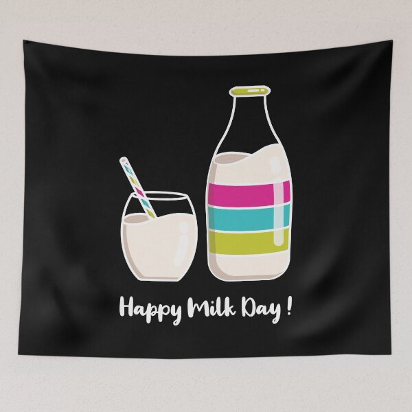 Item preview, Happy Milk Day | Pink Green | Black designed and sold by Wintre2.
