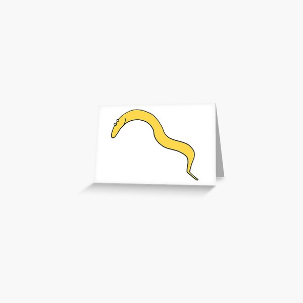 Cute C. elegans Worm Greeting Card