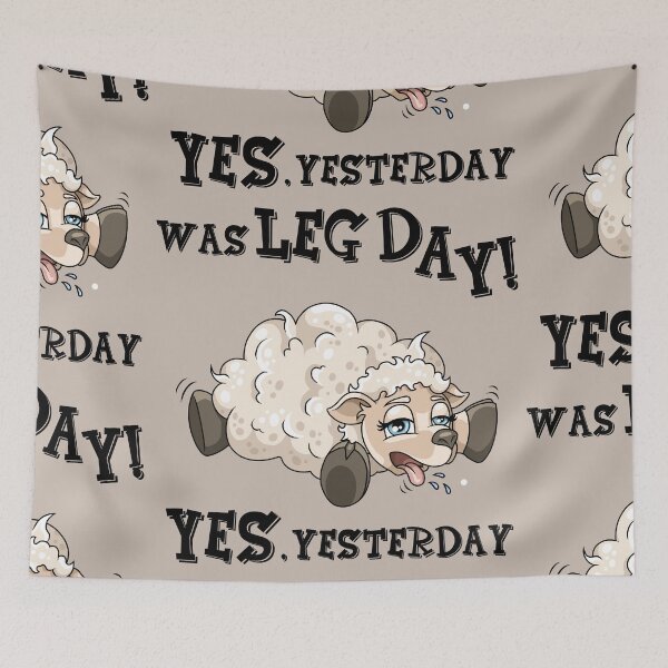 Item preview, Leg day fitness training drained sheep designed and sold by ARTemyzz.