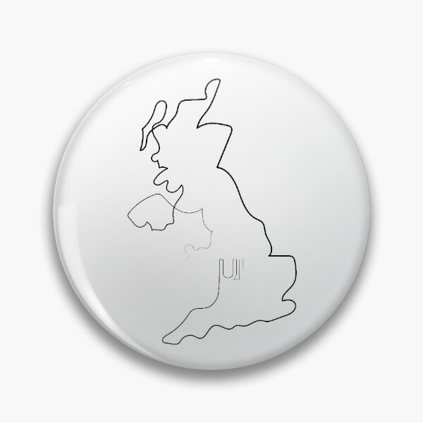 Item preview, UK Map | One Line Art | One Line Artist | Minimal Art | Map Of UK designed and sold by One-Line-Artist.