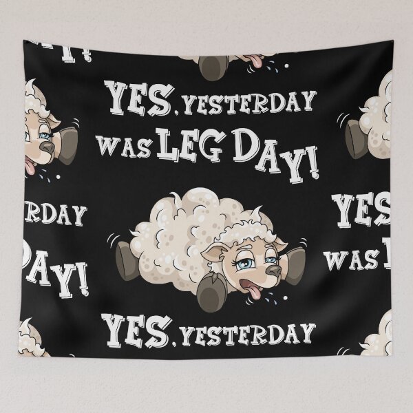 Item preview, Leg day hard workout exhausted lamb designed and sold by ARTemyzz.
