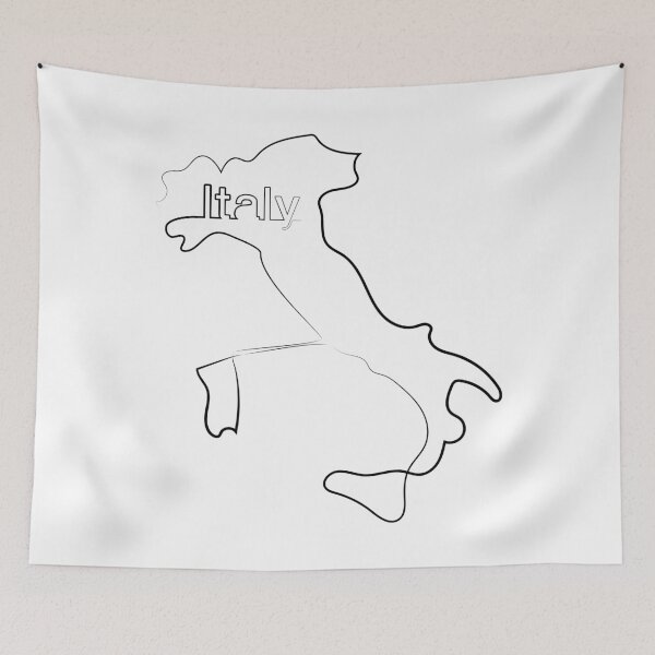 Item preview, Italy Map | One Line Art | One Line Artist | Minimal Art | Map Of Italy designed and sold by One-Line-Artist.