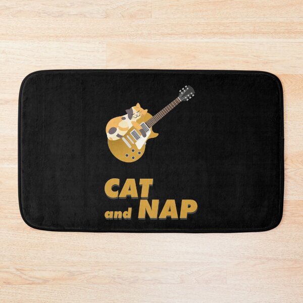 Item preview, Relaxed Cat on Rock Guitar | Calico | Catnap designed and sold by Fluffy-Vectors.