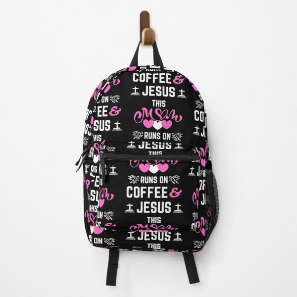 Item preview, This Mom Runs on Coffee and Jesus Mom Life Typography designed and sold by sinceanna.