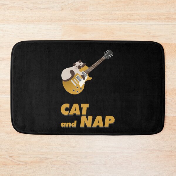 Item preview, Relaxed Cat on Rock Guitar | Siamese | Catnap designed and sold by Fluffy-Vectors.
