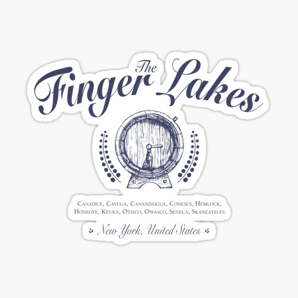 Finger Lakes Winery Wine Tour Wine Trail Gift Sticker