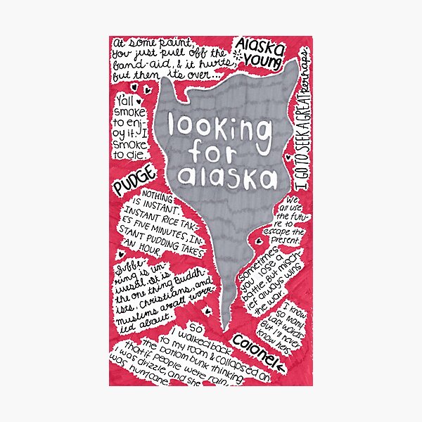 Looking For Alaska collage Photographic Print
