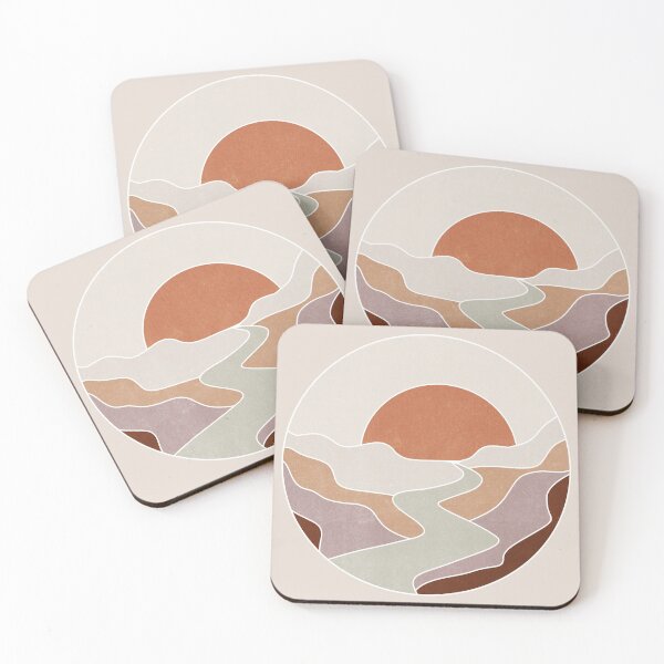 Item preview, Abstract Boho Landscape, Landscape Desert, Mountains, Boho Art designed and sold by LillyCo.