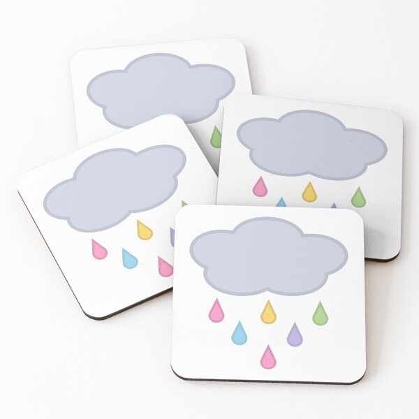 Item preview, Kawaii Cute Rainbow Raindrop Rain Cloud designed and sold by Kelly Leung.