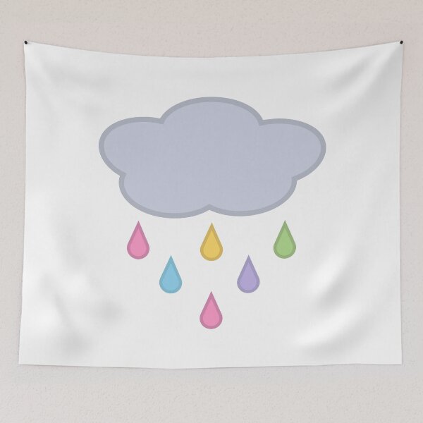 Item preview, Kawaii Cute Rainbow Raindrop Rain Cloud designed and sold by Kelly Leung.