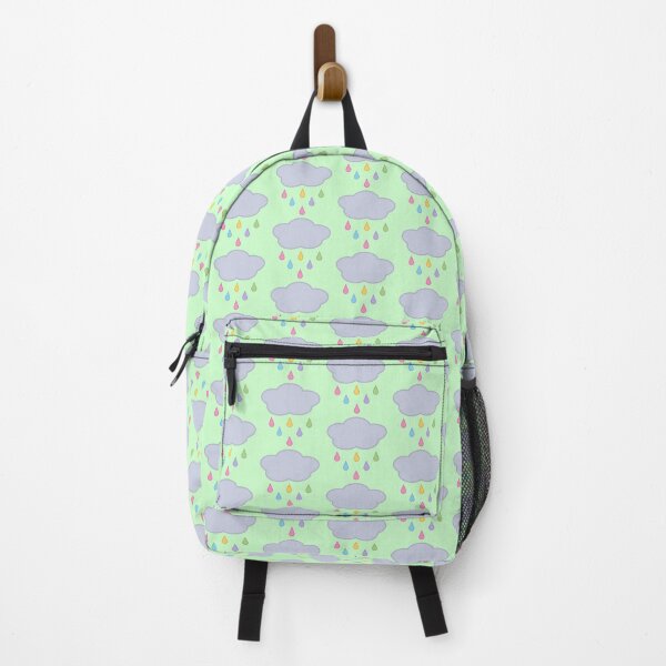 Item preview, Raining Rainbow Raindrop Rain Cloud in Green  designed and sold by Kelly Leung.