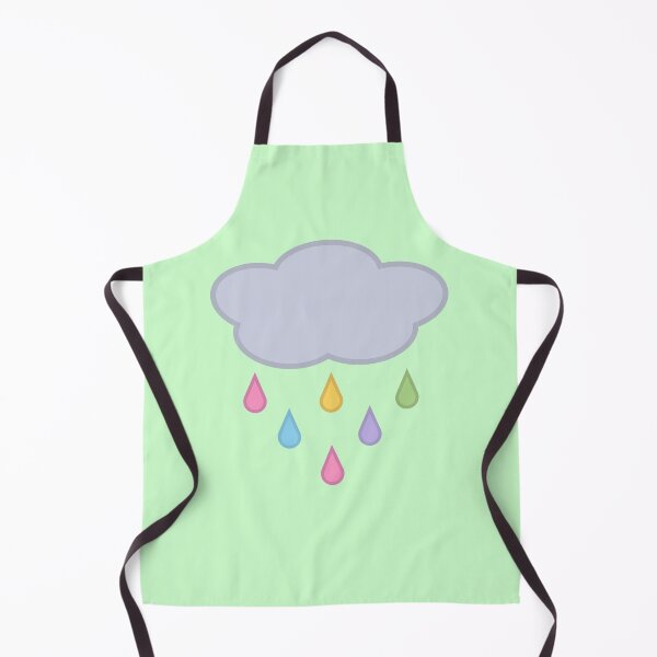 Item preview, Raining Rainbow Raindrop Rain Cloud in Green  designed and sold by Kelly Leung.