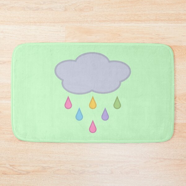 Item preview, Raining Rainbow Raindrop Rain Cloud in Green  designed and sold by Kelly Leung.