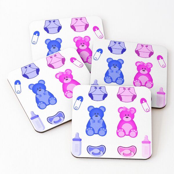 Artikelvorschau, Rosa und Blaues Babybären-Set entworfen und verkauft von babyjoonie.
