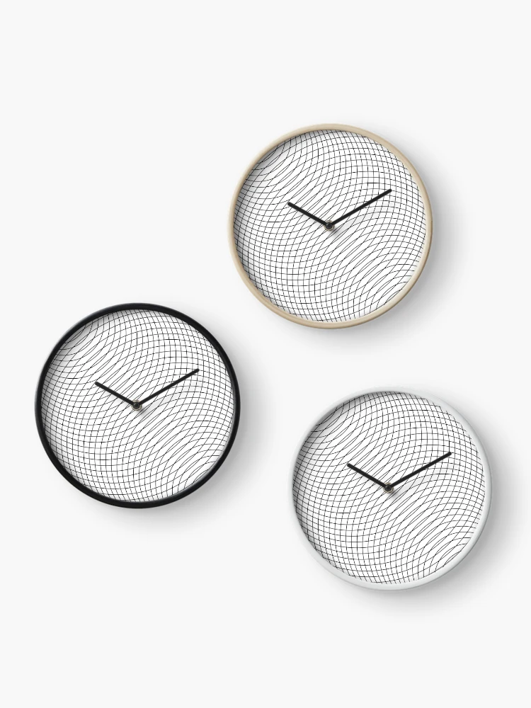Thumbnail 3 of 4, Clock, Abstract lines pattern designed and sold by flashcompact.