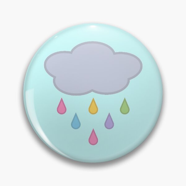 Item preview, Raining Rainbow Raindrop Rain Cloud in Blue designed and sold by Kelly Leung.