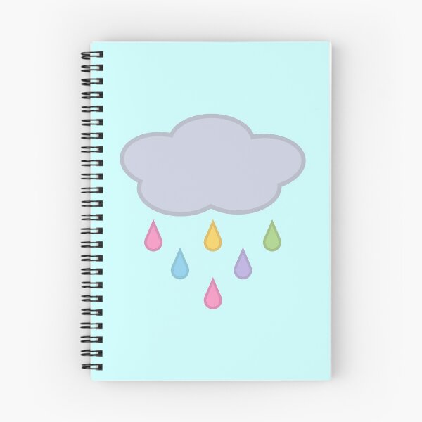 Item preview, Raining Rainbow Raindrop Rain Cloud in Blue designed and sold by Kelly Leung.