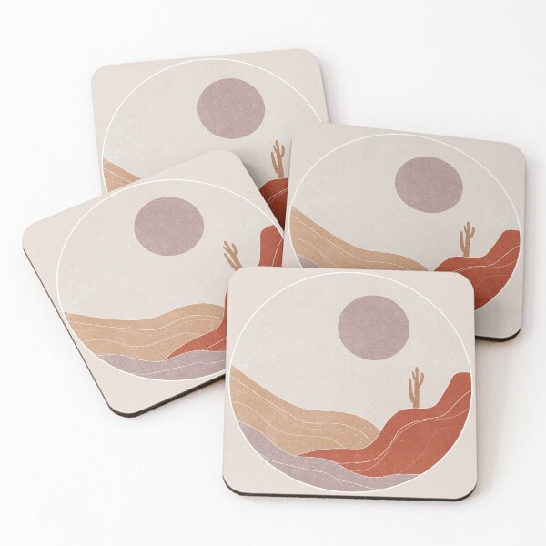 Item preview, Abstract Boho Landscape, Landscape Desert, Mountains, Earthy Terra Cotta Burnt Orange designed and sold by LillyCo.