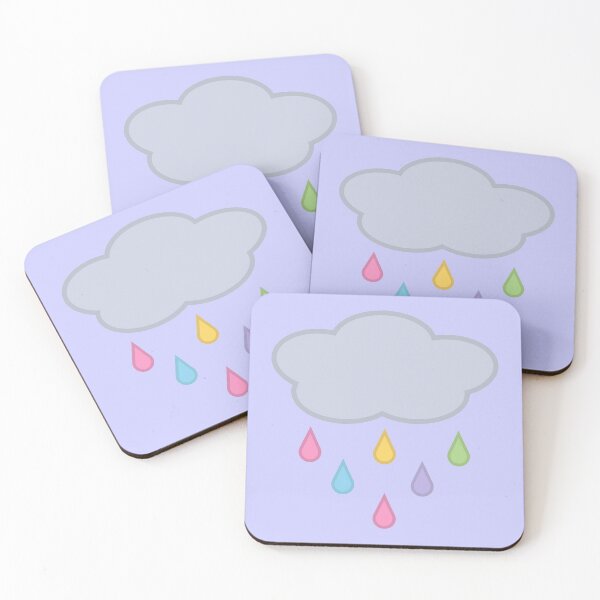 Item preview, Raining Rainbow Raindrop Rain Cloud in Purple designed and sold by Kelly Leung.