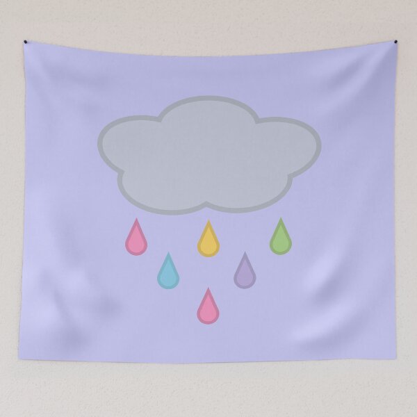 Item preview, Raining Rainbow Raindrop Rain Cloud in Purple designed and sold by Kelly Leung.