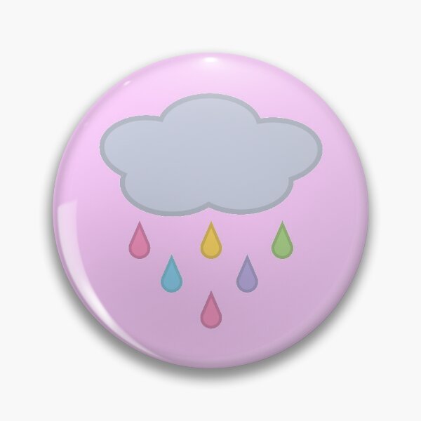 Item preview, Raining Rainbow Raindrop Rain Cloud in Pink designed and sold by Kelly Leung.