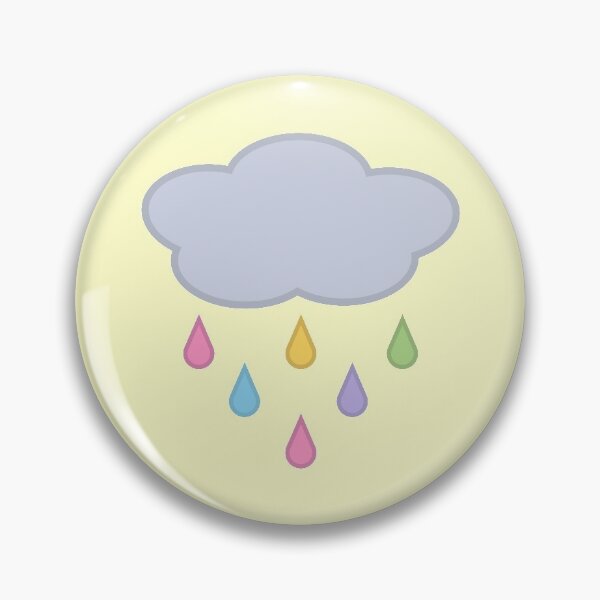 Item preview, Raining Rainbow Raindrop Rain Cloud in Yellow designed and sold by Kelly Leung.