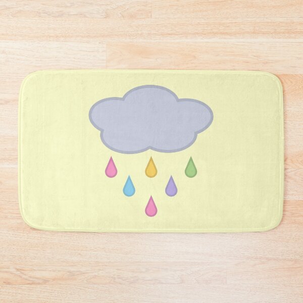 Item preview, Raining Rainbow Raindrop Rain Cloud in Yellow designed and sold by Kelly Leung.
