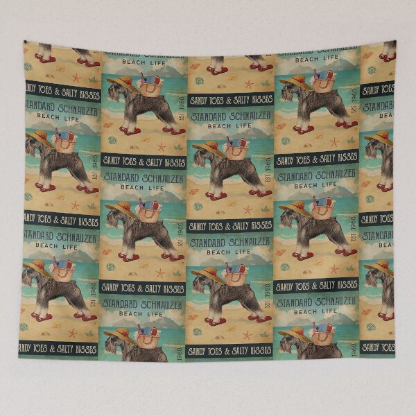 Item preview, Standard Schnauzer Dog Beach Life designed and sold by Douglafa.