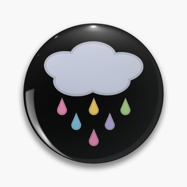 Item preview, Raining Rainbow Raindrop Rain Cloud in Black designed and sold by Kelly Leung.