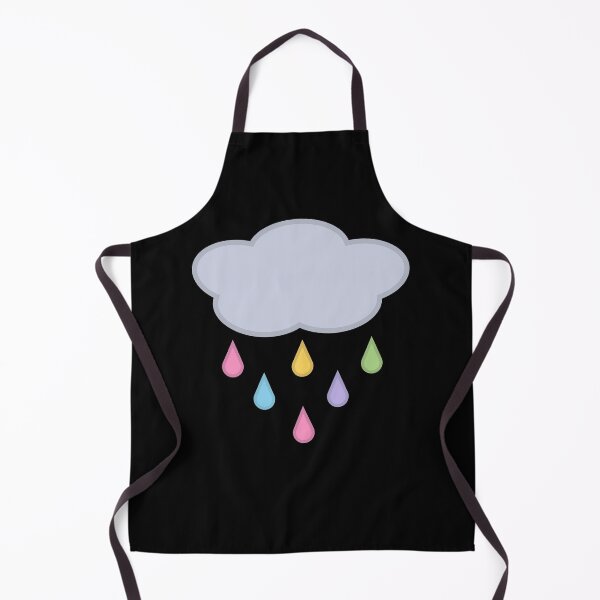 Item preview, Raining Rainbow Raindrop Rain Cloud in Black designed and sold by Kelly Leung.