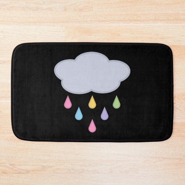 Item preview, Raining Rainbow Raindrop Rain Cloud in Black designed and sold by Kelly Leung.