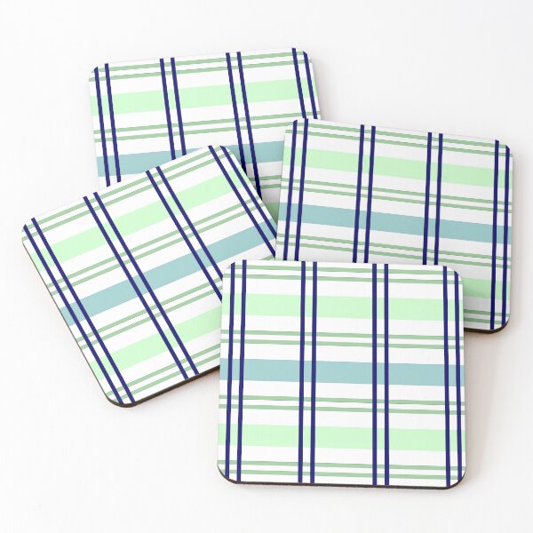 Item preview, Navy With Light Blue & Green Plaid Pattern designed and sold by DJDesigns70.