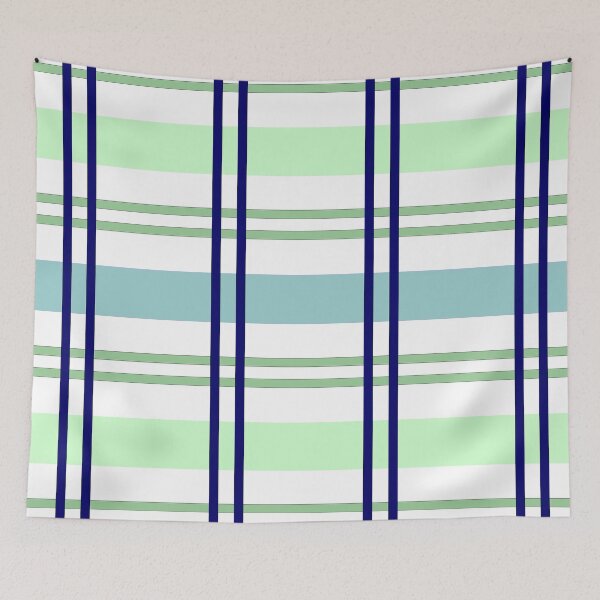Item preview, Navy With Light Blue & Green Plaid Pattern designed and sold by DJDesigns70.