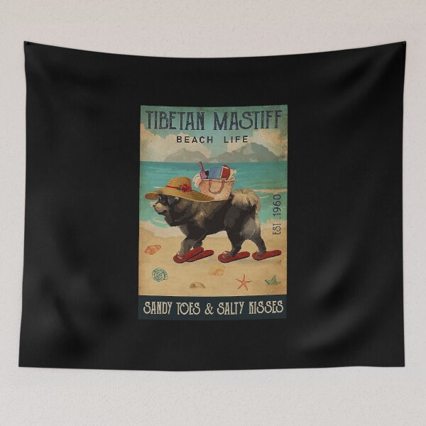 Item preview, Beach Life Sandy Toes Tibetan Mastiff dog designed and sold by Douglafa.