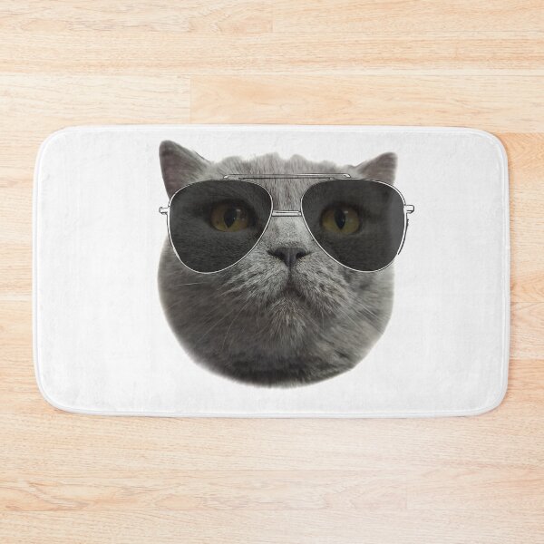 Item preview, British cat with glasses designed and sold by crazymel.