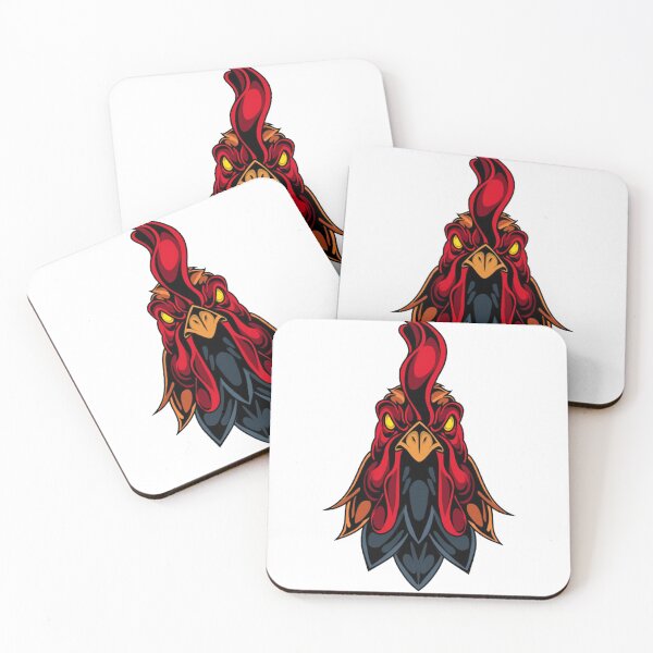 Item preview, rooster head mascot logo designed and sold by romio006.