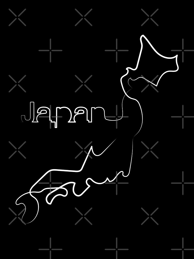"Japan Map One Line Art One Line Artist Minimal Art Map Of