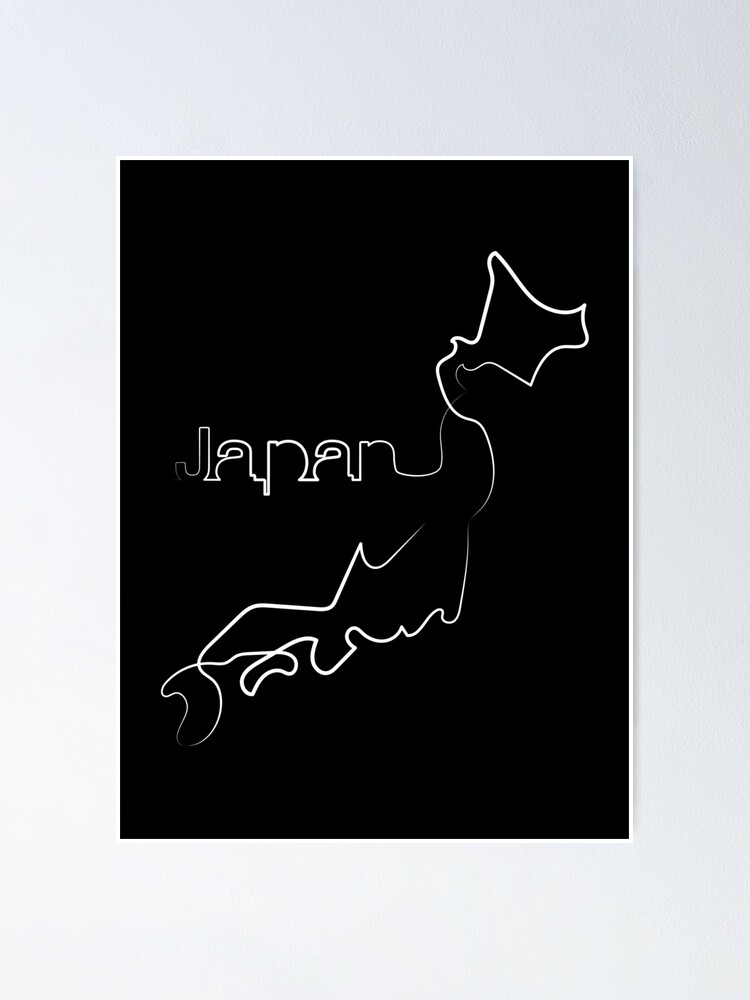 "Japan Map One Line Art One Line Artist Minimal Art Map Of