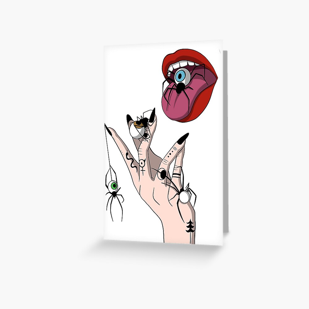 creepy-stuff-greeting-card-by-karineart-redbubble