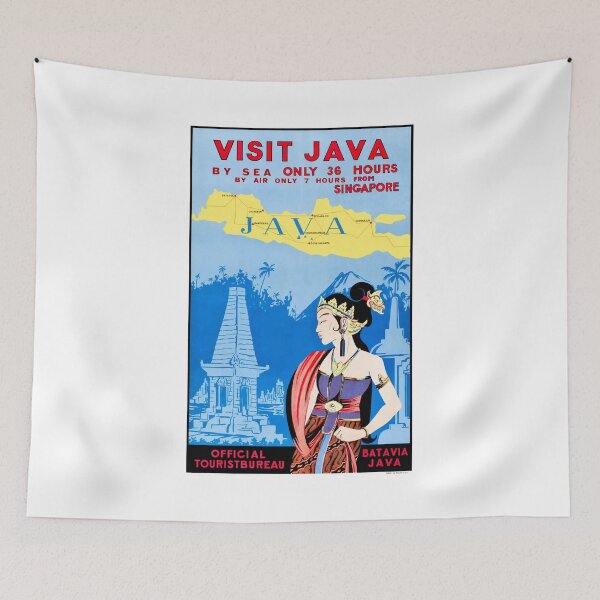 Artikelvorschau, 1930 BESUCHEN SIE JAVA Indonesia Reiseplakat entworfen und verkauft von retrographics.