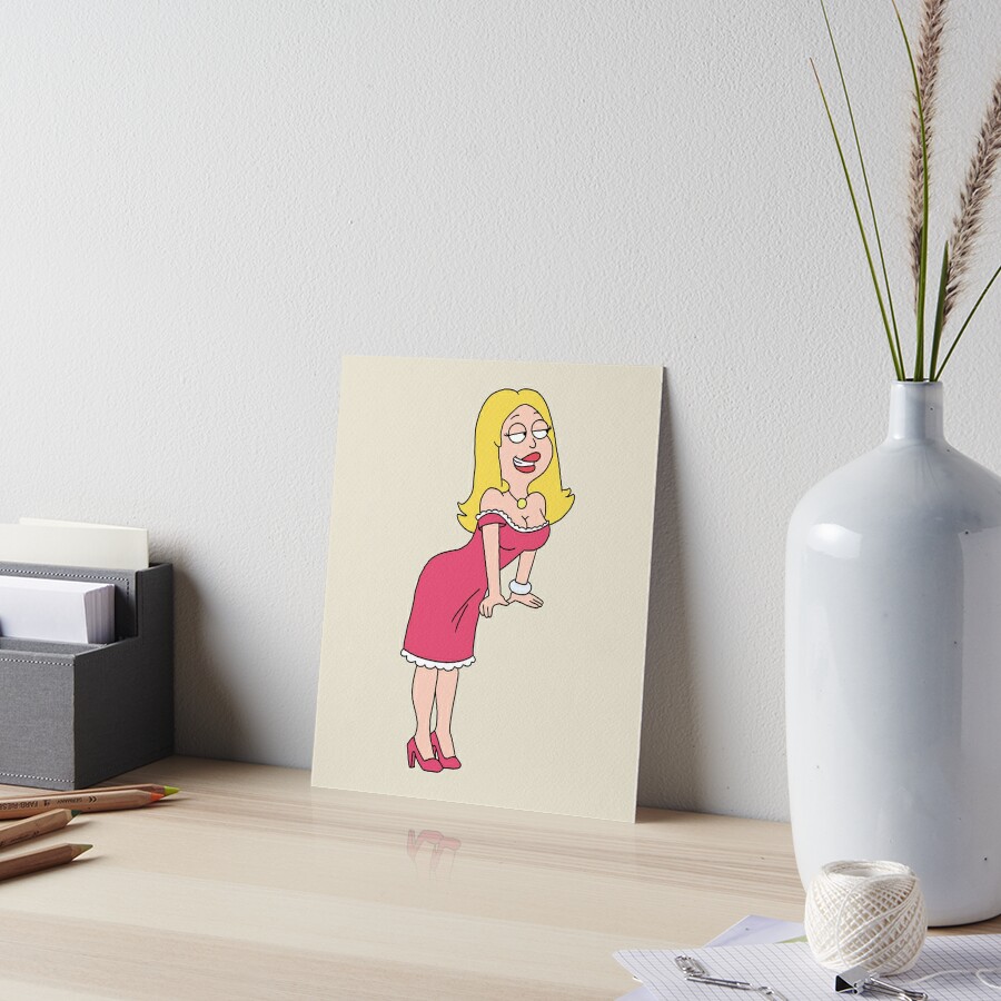 American Dad Hot Francine Art Board Print By Thebcarts Redbubble