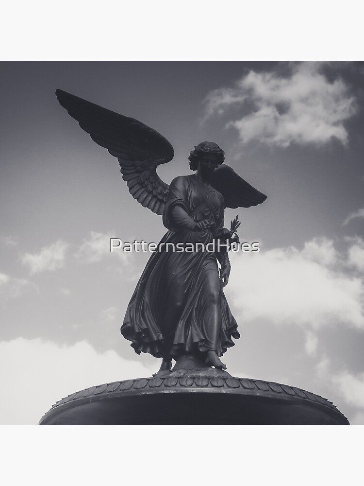 New York City Framed Art Black and White: The Bethesda Fountain in