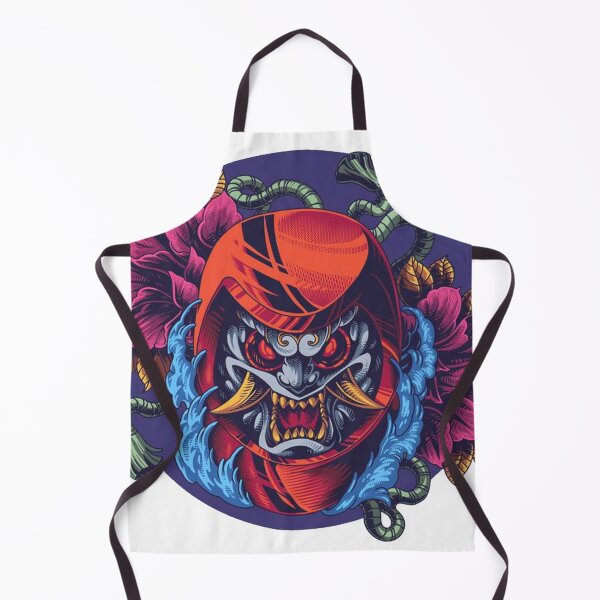 Item preview, oni daruma mascot logo designed and sold by romio006.