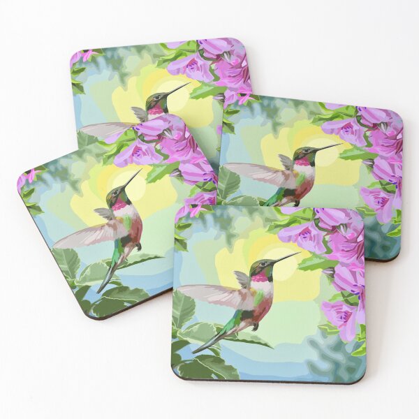 Item preview, Summer Flowers Hummingbird  designed and sold by GL Digital Artwork .