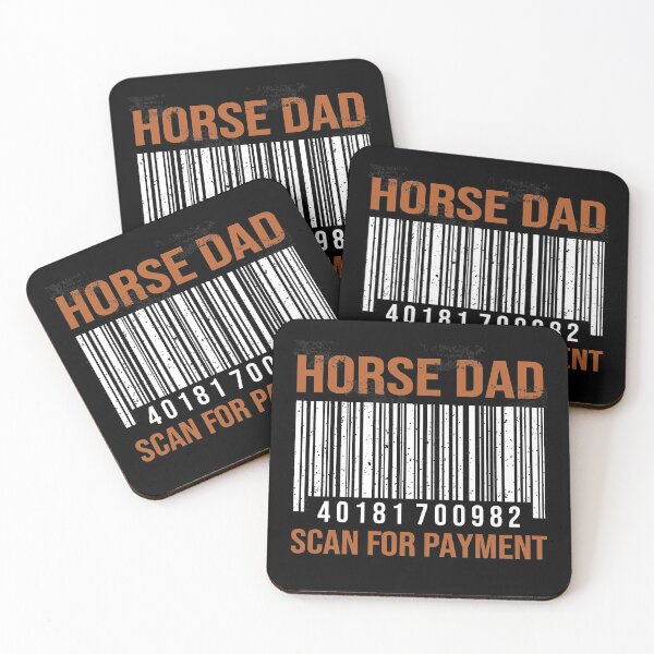 Item preview, Horse Dad Scan For Payment 41181 Funny Horse Dad Father Barcode Joke Best Riding Dad Animal Lover Gift For Mom Mother Grandfather designed and sold by JustBeHappyy.