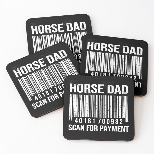 Item preview, Horse Dad Scan For Payment 41181 Funny Horse Dad Father Barcode Joke Best Riding Dad Animal Lover Gift For Mom Mother Grandfather designed and sold by JustBeHappyy.