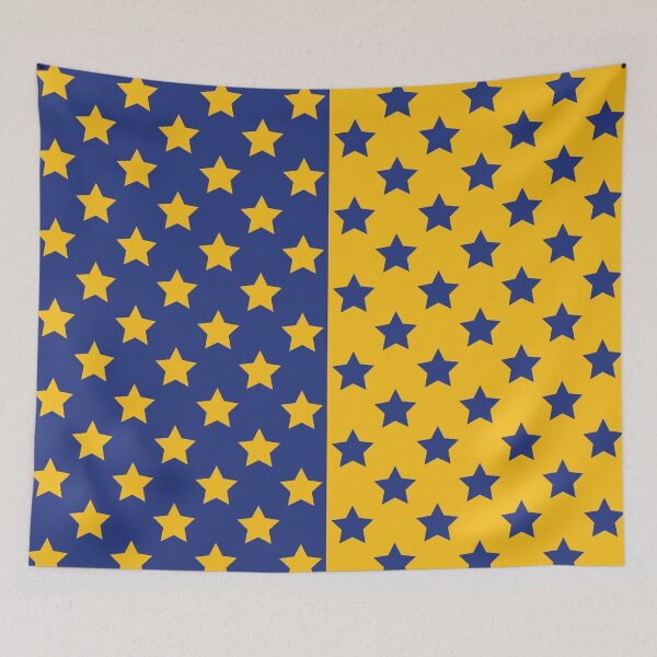 Item preview, Blue & Gold Crazy Stars designed and sold by OddPop.