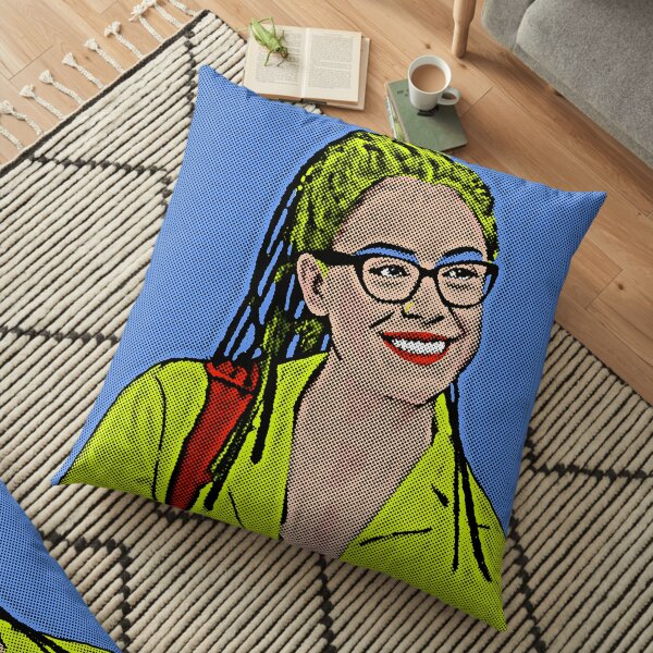 Orhpan Black Cosima Niehaus Pop Art Portrait Floor Pillow