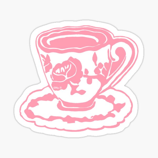 Rose Teacup Sticker