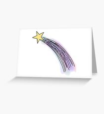 pastel shooting star Greeting Card